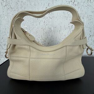 Salvatore Ferragamo Cream Shoulder Bag